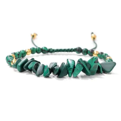 Unregelmäßige Natursteinperlen handgewebtes Armband Damen Kies geometrische Kunst Retro einfache verstellbare Armband Zubehör