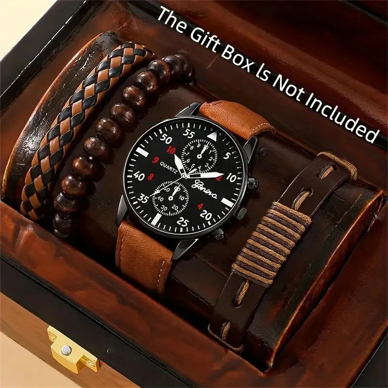 Neue Hip Hop Herrenmode Uhren Luxus Herren uhr Armbanduhr Sport Herren Armbanduhr Armband Set Relogio Masculino