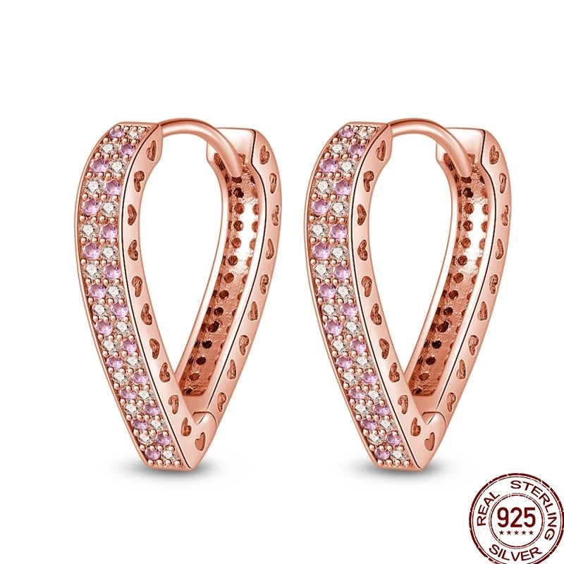 Ohrnadel aus 925er-Sterlingsilber, minimalistisch, gedreht, rund, Gold, Creolen, modisch, Zirkon, Ohrschnalle, Hochzeit, Damenschmuck, Geschenk