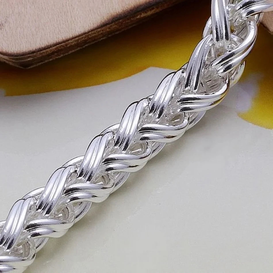 Großhandel 925 Sterling Silber Armbänder Schmuck Kette Frauen Dame Männer 6mm 4MM hohe Qualität Valentinstag Geschenk schönen Fabrikpreis