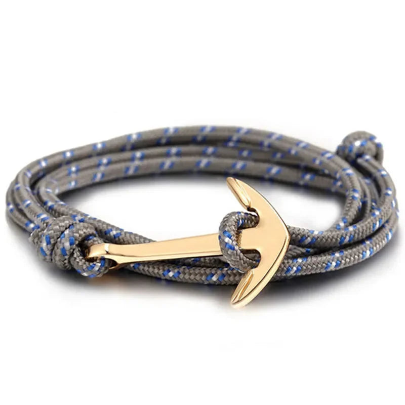 Großhandel Sommer-Stil, Nylon-Seil-Kette und Gliederarmbänder, beliebter Schmuck, Anker-Armbänder für Damen und Herren, 2024, heißer Verkauf