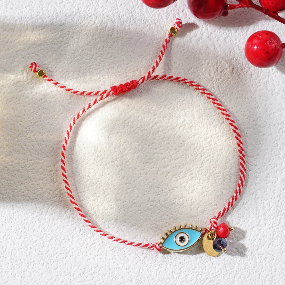Go2boho 2024 Martis Schmuck Legierung Böse Augen Kristall Perlen Kette Griechischen März Armband Für Frauen Zarte Neujahrsgeschenke