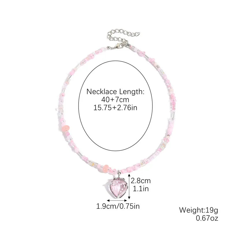 Süße einfache rote Kirsche Anhänger Schlüsselbein Halsketten für Frauen Kragen Metall Barock Perle Ketten Halskette Hochzeit Schmuck Geschenke