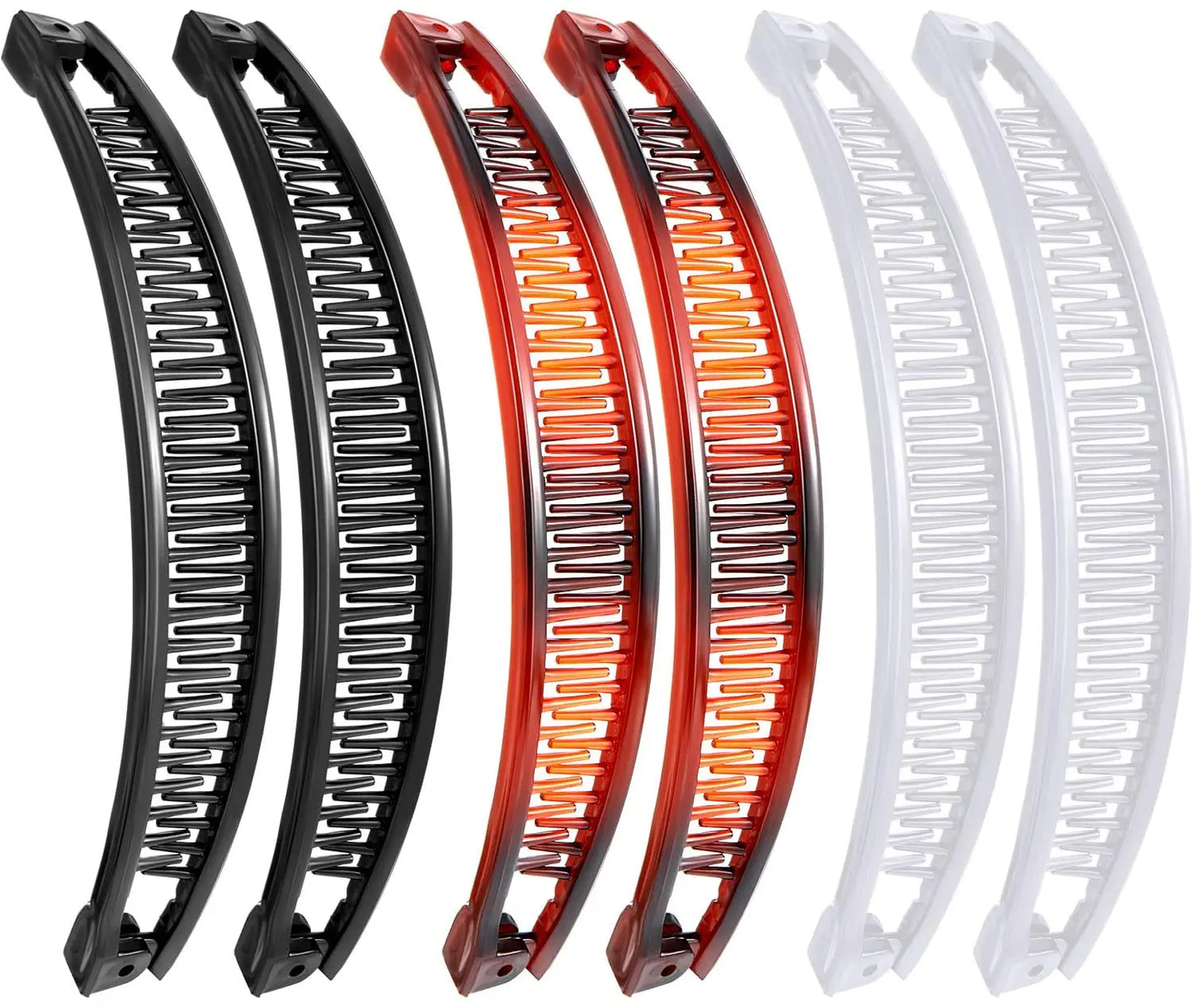 6 stück Haar Kämme Banana Haar Clip Grip Kamm Fischschwanz Pferdeschwanz Banana Clip Haar Clips für Frauen Haar Zubehör
