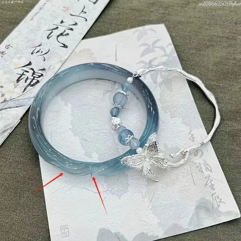 Retro Quaste Glocken Armreif für Frauen Chinesischen Stil Fuchs Armband Kristall Glas Perlen Kette Armband Schmuck Geschenke Armbänder 1pc