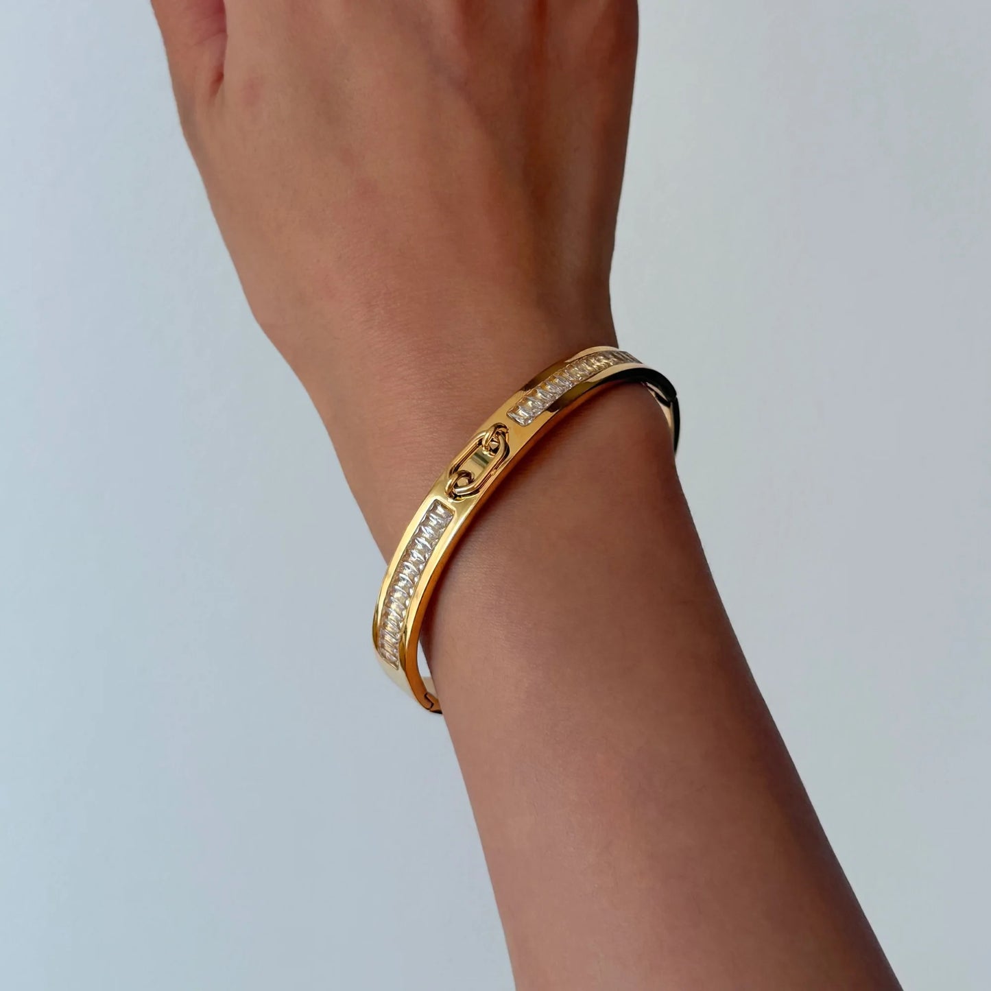 DASEIN 2025 Neue Mode Zirkon Armband 18 karat Gold Überzogene Edelstahl Armreifen Hohe Qualität Schmuck Geburtstag Geschenke für Frauen