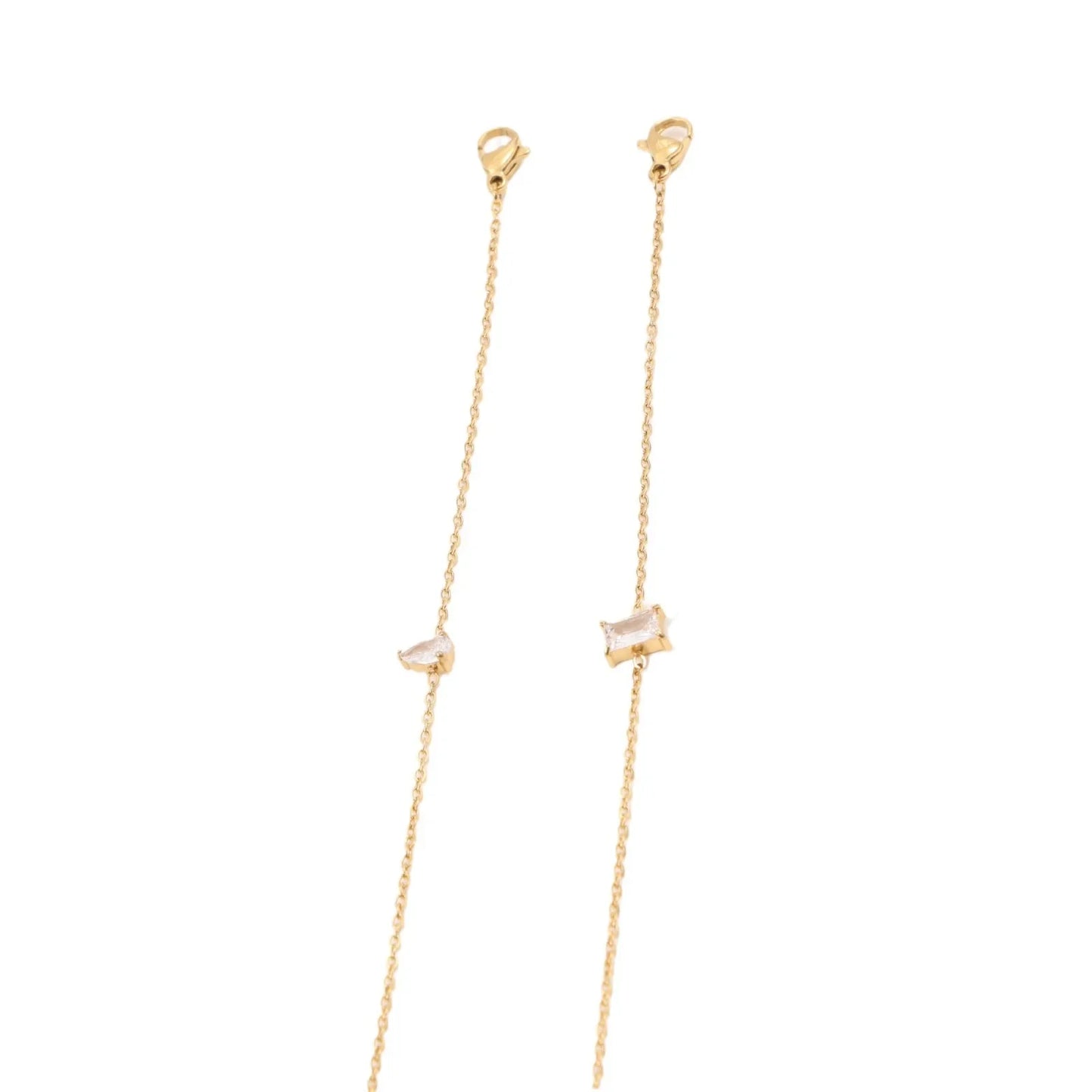 Neue Sommer Edelstahl Shinny Weiß Zirkon Kette Armbänder Für Frauen Einfache Armband Partei Schmuck Boho