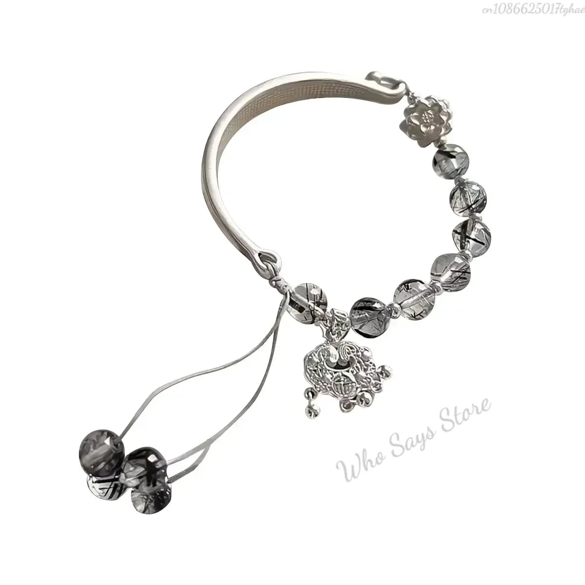 Retro Quaste Glocken Armreif für Frauen Chinesischen Stil Fuchs Armband Kristall Glas Perlen Kette Armband Schmuck Geschenke Armbänder 1pc