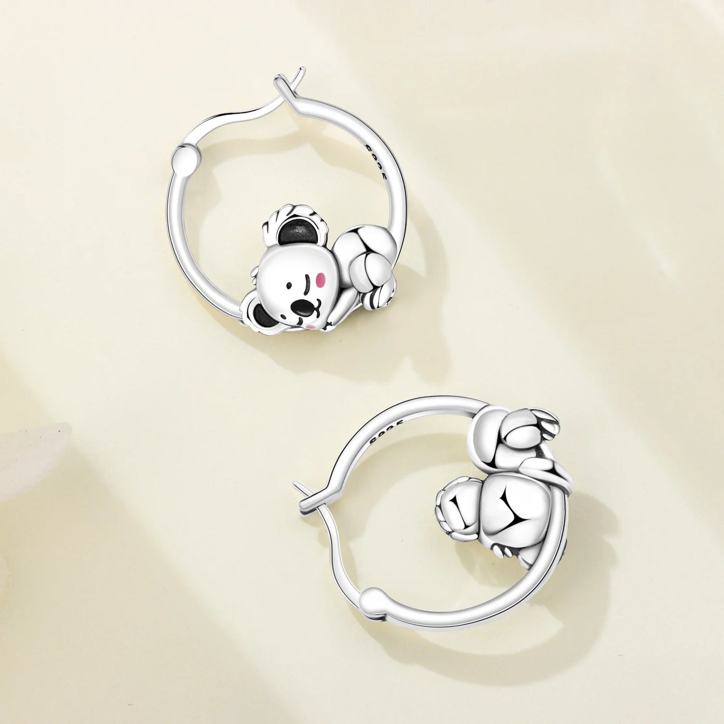 CYCUFF 2025 Neue 925 Sterling Silber Nette Koala Creolen frauen Ohrringe Dekoration Geburtstag Party DIY Trendy Schmuck Geschenke