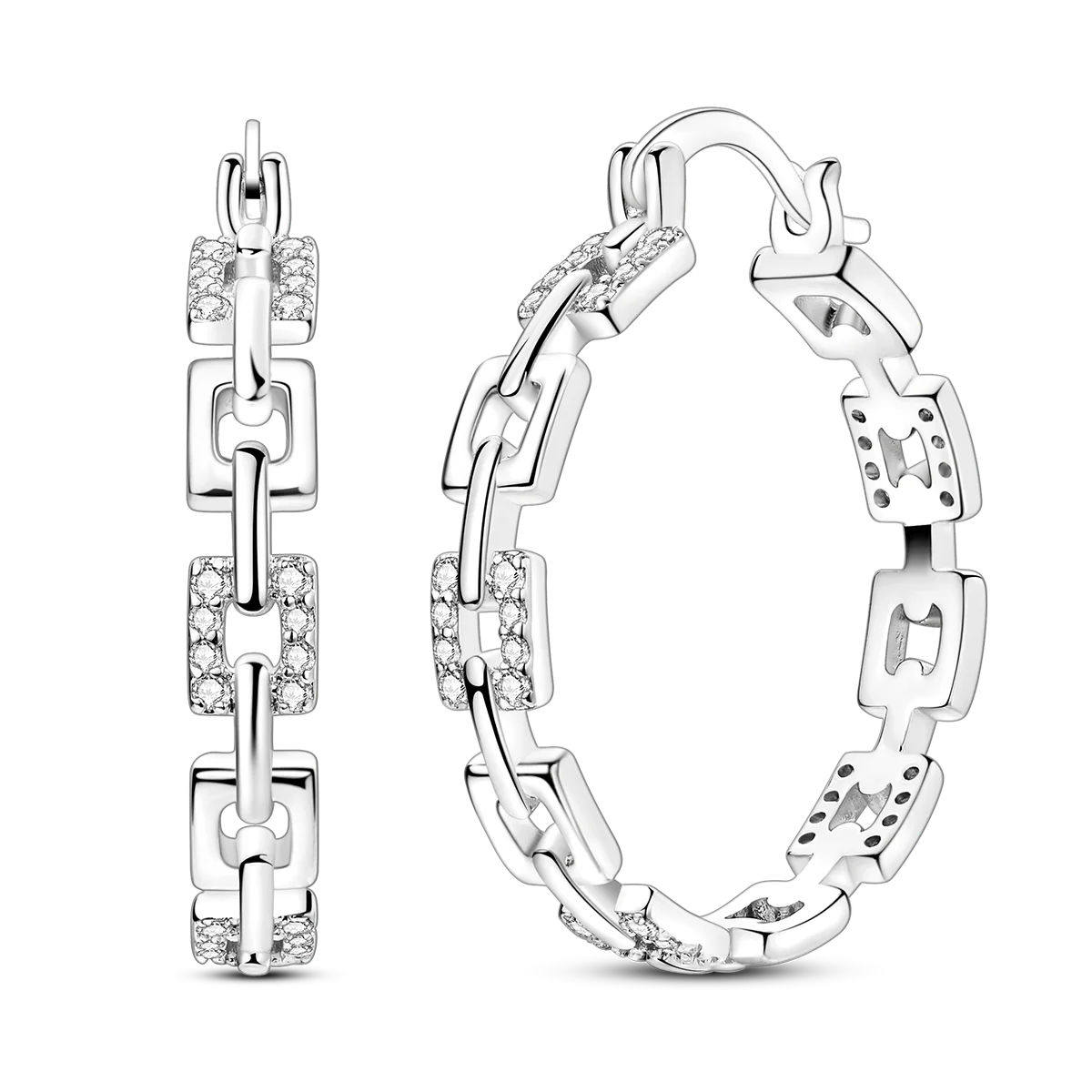 MULA Creolen aus 925er-Sterlingsilber, Kreis-Creolen für Damen, Zirkon, Original-Pendientes, edler Schmuck für Frauen, DIY-Geschenk