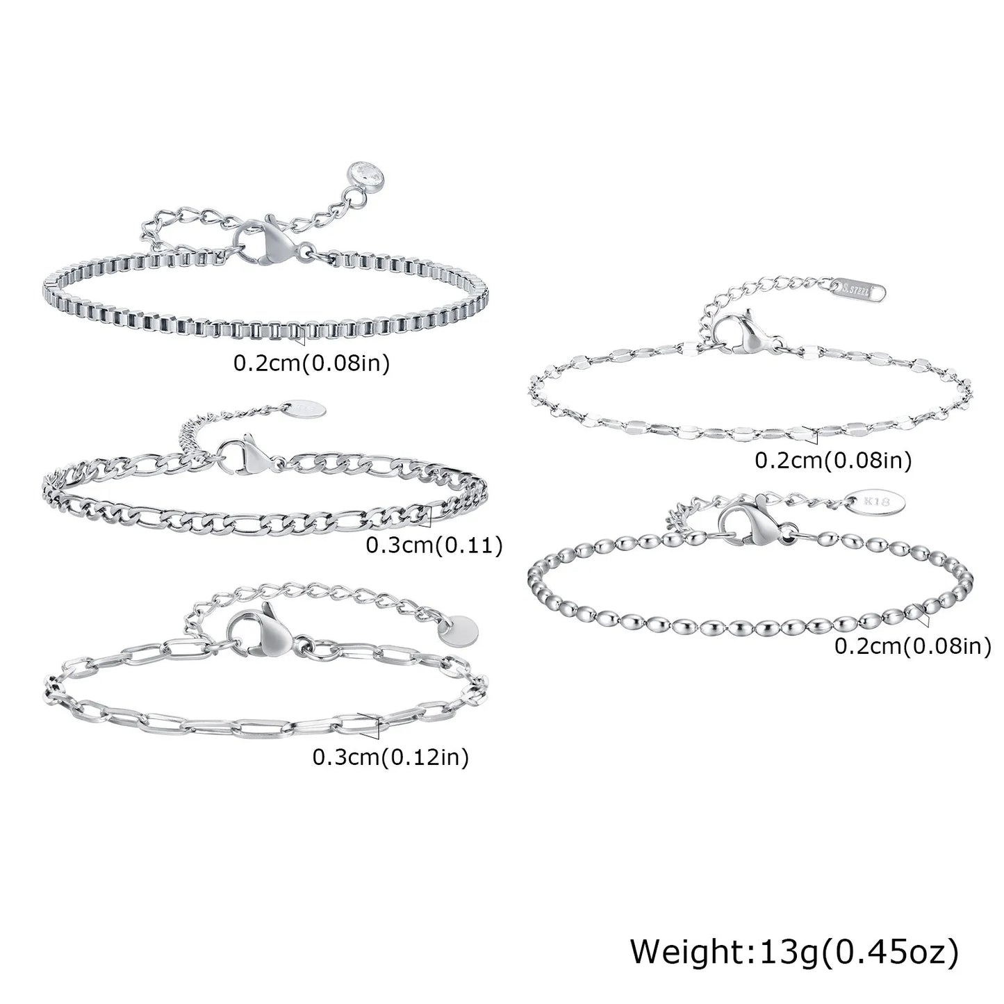 Edelstahl-Kettengliederarmbänder für Damen und Herren, Liebesgeschenk zum Valentinstag für Sie