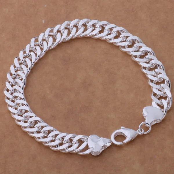 Armband aus 925er-Sterlingsilber, Herz, hochwertige romantische Kette für Damen und Herren, modisch, Verlobungsfeier, Hochzeit, Schmuck, Geschenk