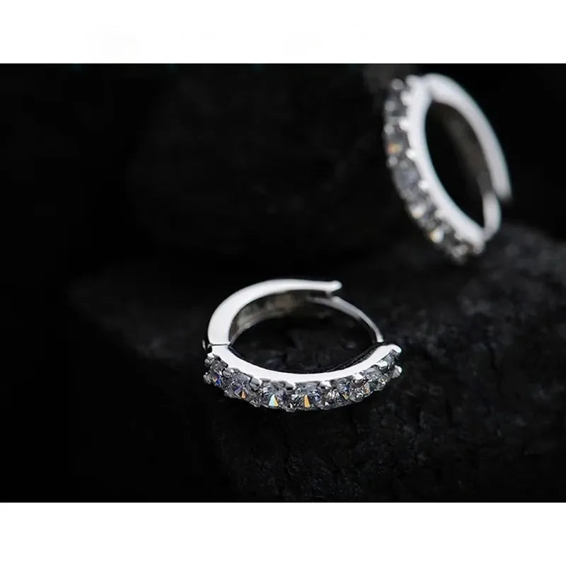Schnelle Schiff Neueste Luxus Romantische Frauen Schmuck 925 Sterling Silber Überzogene Strass Kristall Creolen Für Frauen Großhandel