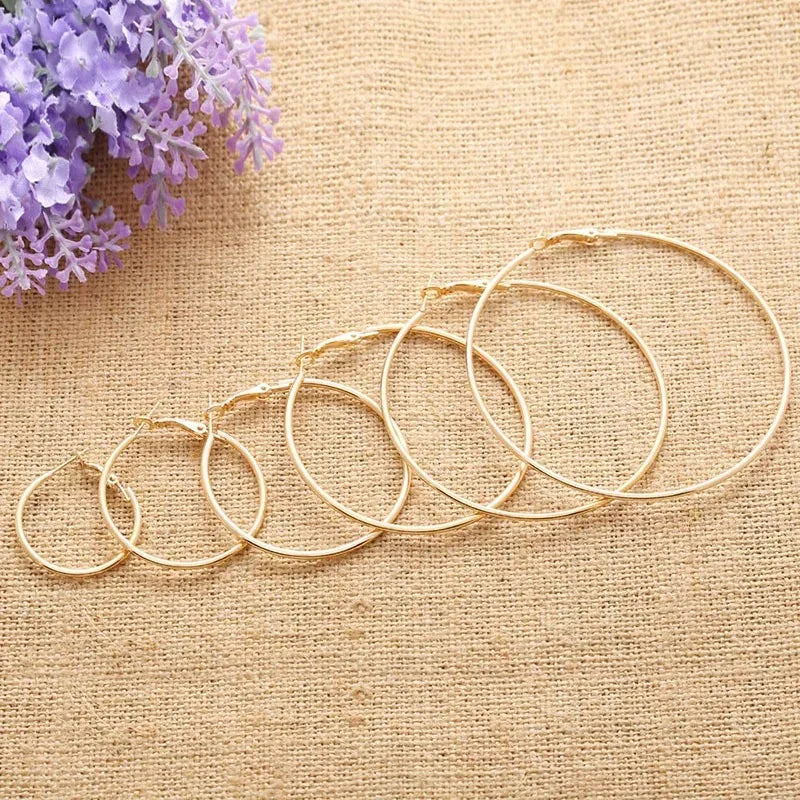 2 Stück 30–100 mm kleine große Kreis-Creolen für Damen und Herren, Edelstahl-Ohrring, Modeschmuck, Geschenk, Nachtclub, DJ