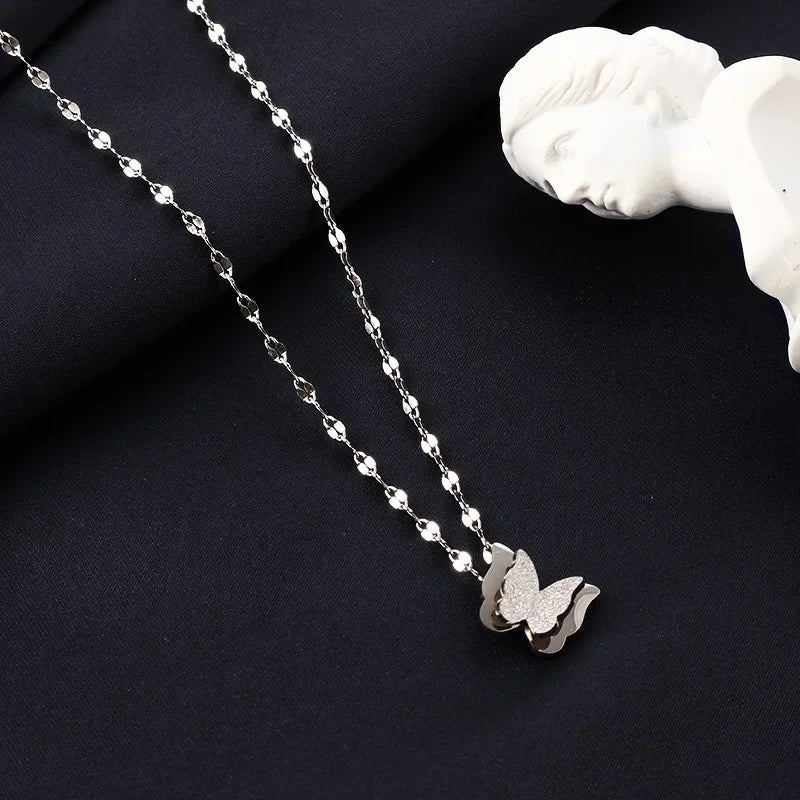 Edelstahl Schmetterling Creolen Für Frauen Schmuck Geschenk Weibliche Lange Quaste Matt Matte Tropfen Ohrringe Koreanische Gesendet Kostenlos