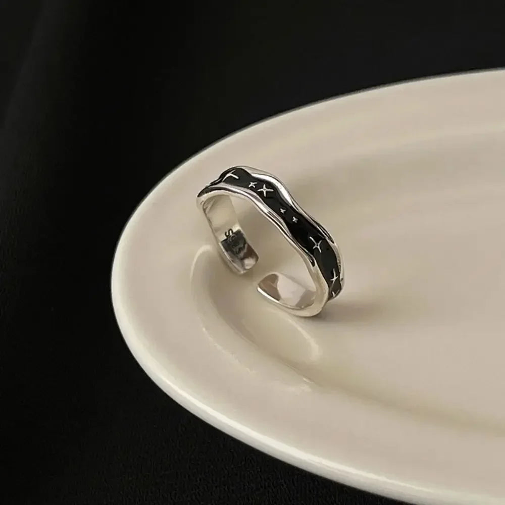 Elegante Herzring Nachahmung Perle Fee Ring Vintage elastische Ringe einfache Retro Zeigefinger Ring weiß süße Ring Schmuck Geschenk