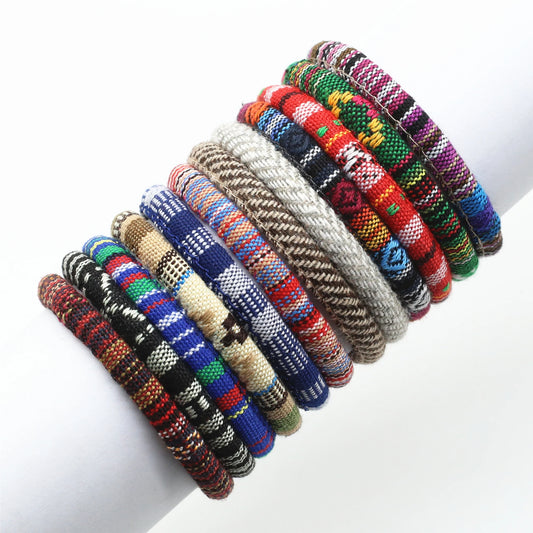 WestBull Mehrfarbige Vintage Ethnische Seil Gewebte Armbänder Für Frauen Männer Pulsera Männlich Femme Homme Geschenk Großhandel Schmuck