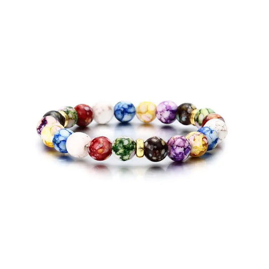 Armbänder Frauen Heilung Tiger Augen Amethyst Edelstein 7 Chakra Perlen Armreifen Yoga Stein Geschenk für Paar Artikel Schmuck Dame