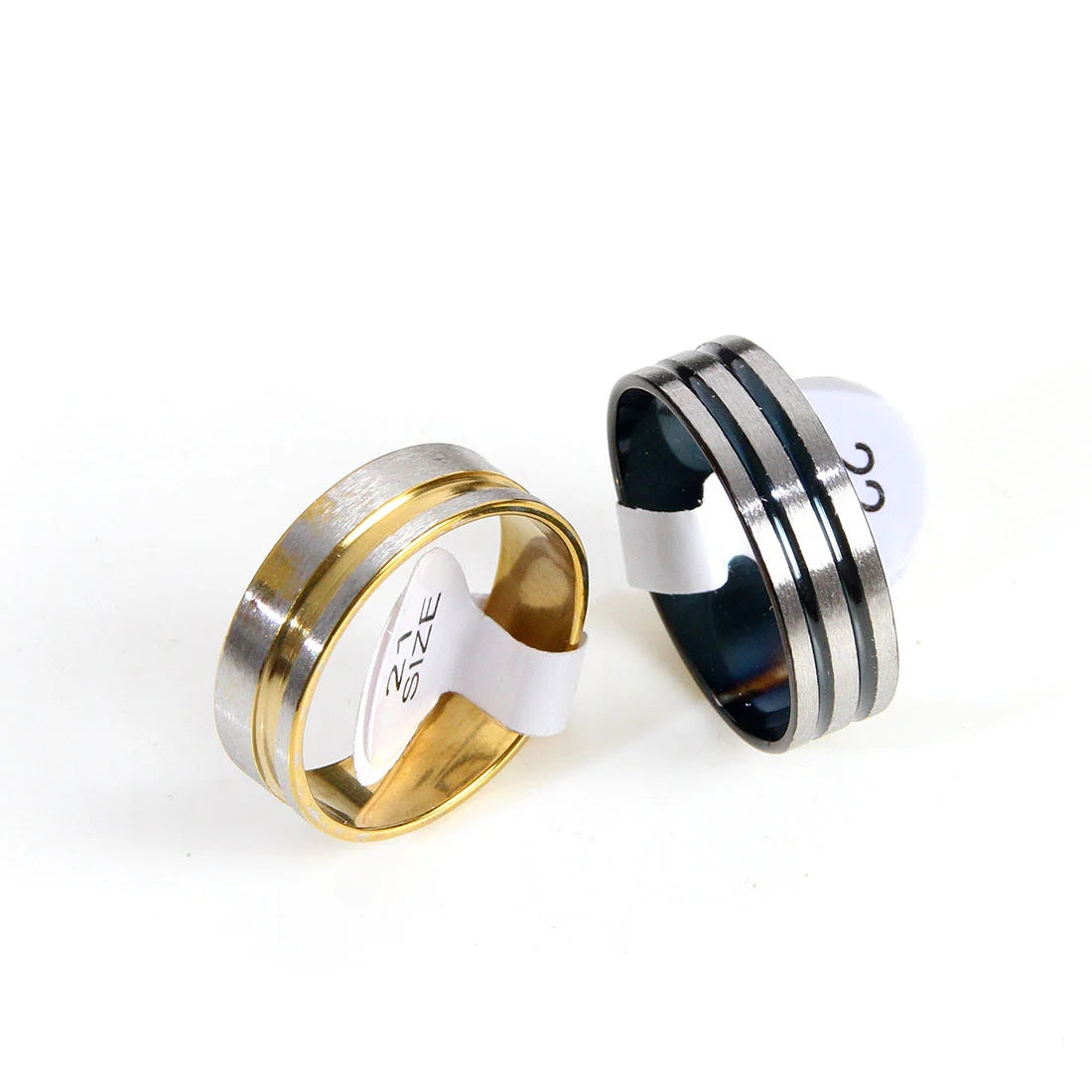 100 Teile/schachtel Edelstahl Paar Ringe Punk Hip-Hop Wasser Diamant Inlay Gemischte Stile Ringe Trend Finger Zubehör Schmuck
