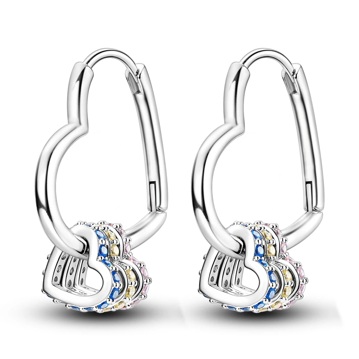 Creolen aus 925er Silber für Damen, Pendientes, Mond, Sonne, Original-Ohrringe, Modeschmuck