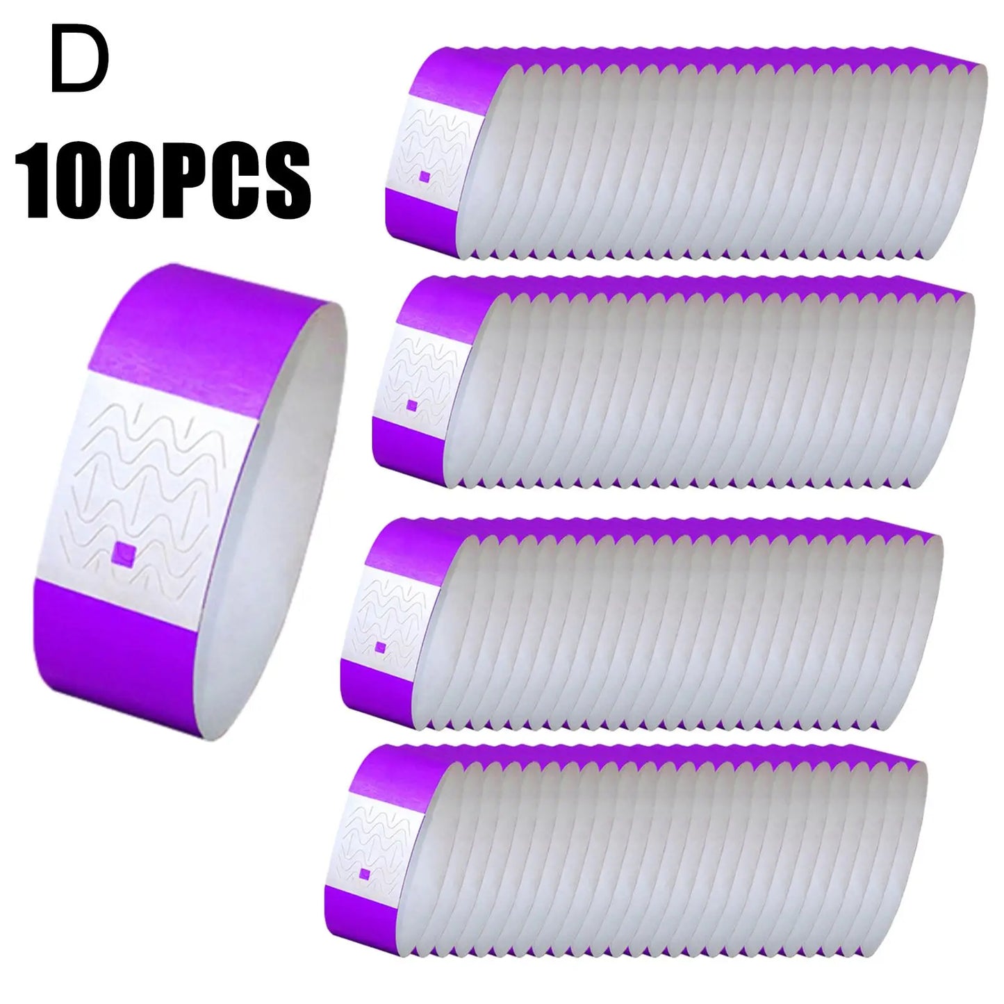 100pcs reißfestes wasserdichtes Papier armband Party papier Armband mehrfarbiges Event Ticket Armbänder Identifikation sband