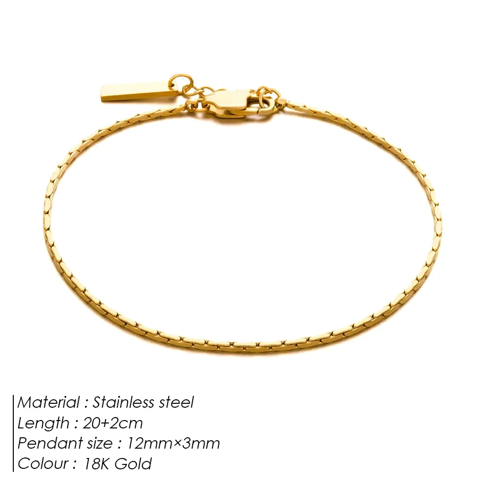ELANDIS Edelstahl vergoldetes Armband Verstellbare Herrenarmbänder Einfacher Schmuck Weihnachtsgeschenk