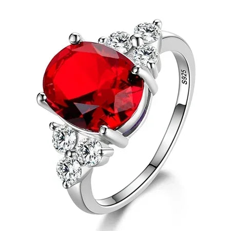 Zirkonringe aus 925er-Sterlingsilber mit weißem, rosa, hellblauem Champagner-Zirkon, ovalem Stein, Modeschmuck, Partygeschenke für Frauen
