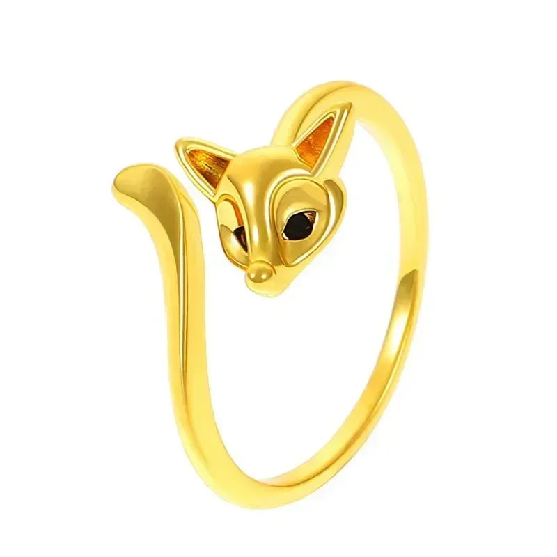 Kreativer, fuchsförmiger, verstellbarer Ring mit Öffnung für Damen und Herren, Vintage-Tierringe, Hip-Hop-Metallschmuck, Zubehör, Alem Itt