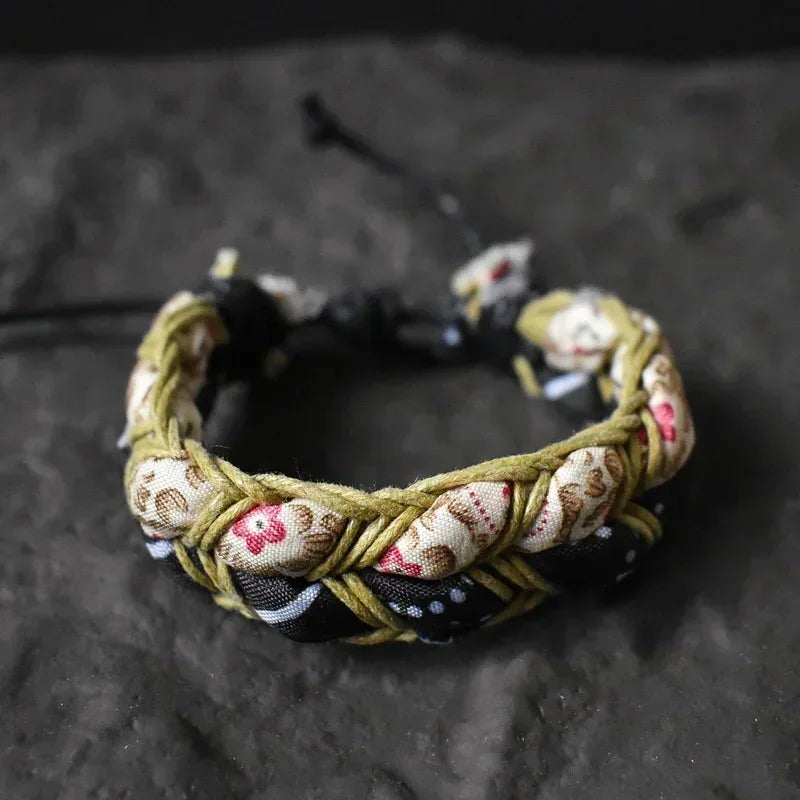 Mehrfarbige Vintage Ethnische Muster Seil Gewebte Armbänder für Frauen Männer Geflochtene Pulsera Männlich Femme Homme Geschenk Großhandel Schmuck