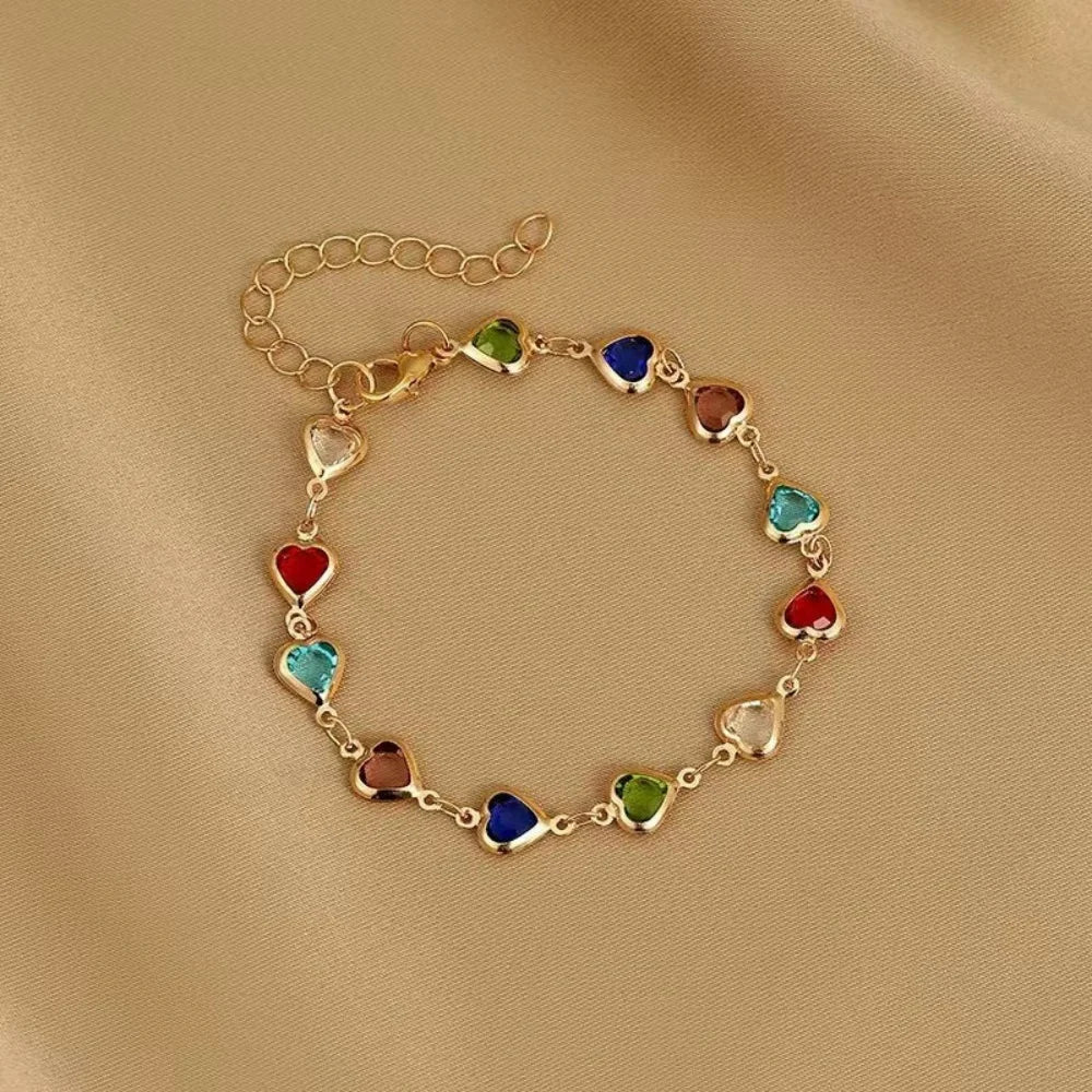 MEDFOLY Buntes süßes Gänseblümchen-Armband für Frauen, hypoallergen, kreative, zierliche Armbänder mit verstellbarer Kette, zarter Schmuck