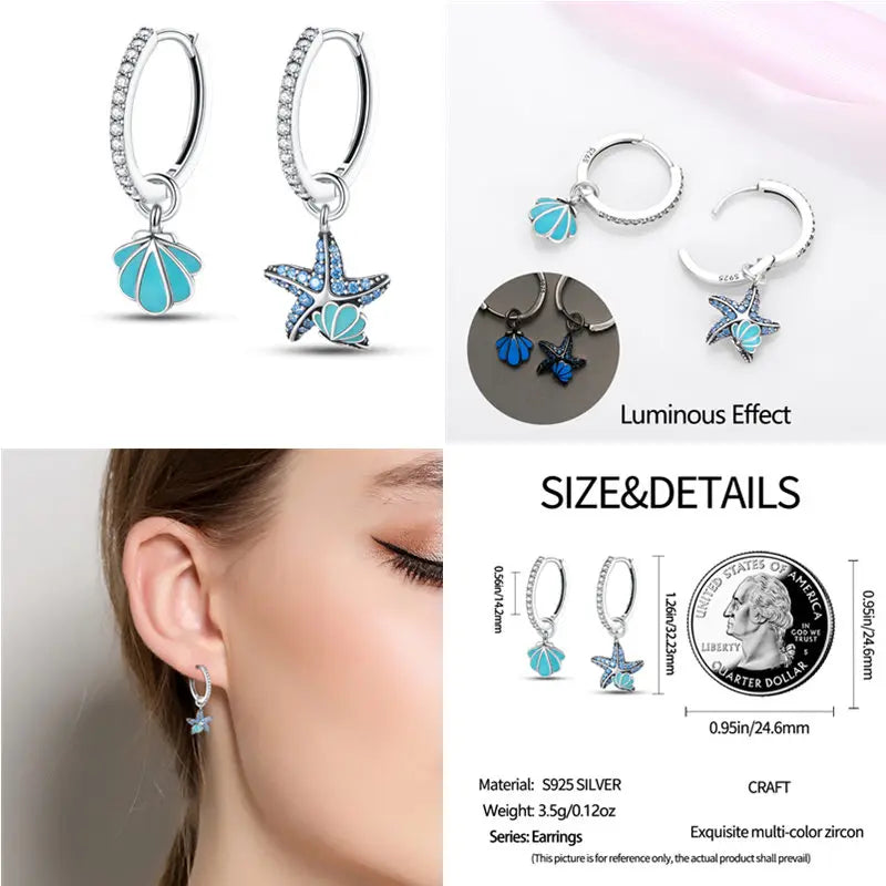 2024 Hotsale Ohrringe aus 925er-Sterlingsilber, Creolen mit Pavé-CZ-U-Form, Zirkon für Frauen, funkelnd, mit Größe, Modellanzeige