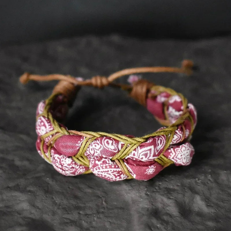 Mehrfarbige Vintage Ethnische Muster Seil Gewebte Armbänder für Frauen Männer Geflochtene Pulsera Männlich Femme Homme Geschenk Großhandel Schmuck