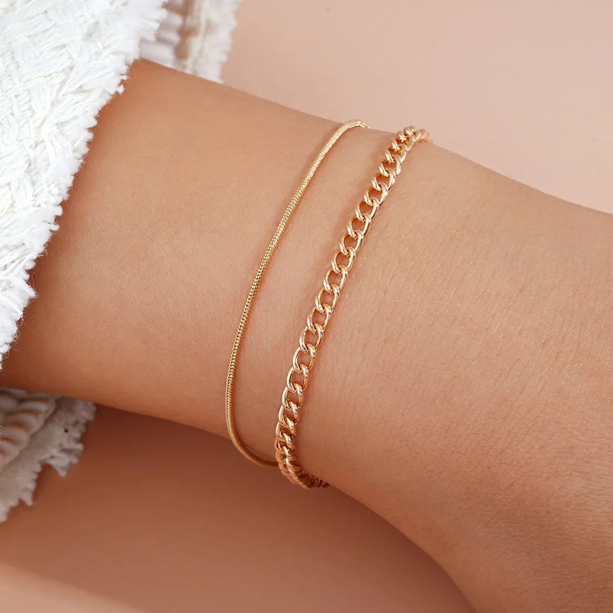 LATS 6 Stücke Gold Farbe Armband Set Boho Retro Dicke Twist Kubanischen Kette Armband für Frauen 2023 Trendy Qualität Schmuck geschenke