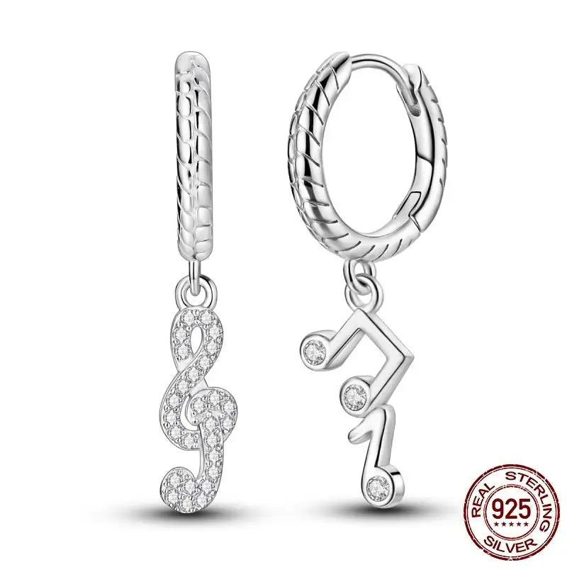 Leuchtende Muschel-Ohrringe für Damen, Original-Ohrringe aus 925er-Sterlingsilber, Pavé-CZ-Stern, Mond, Creolen, Verlobung, Hochzeit, Schmuck