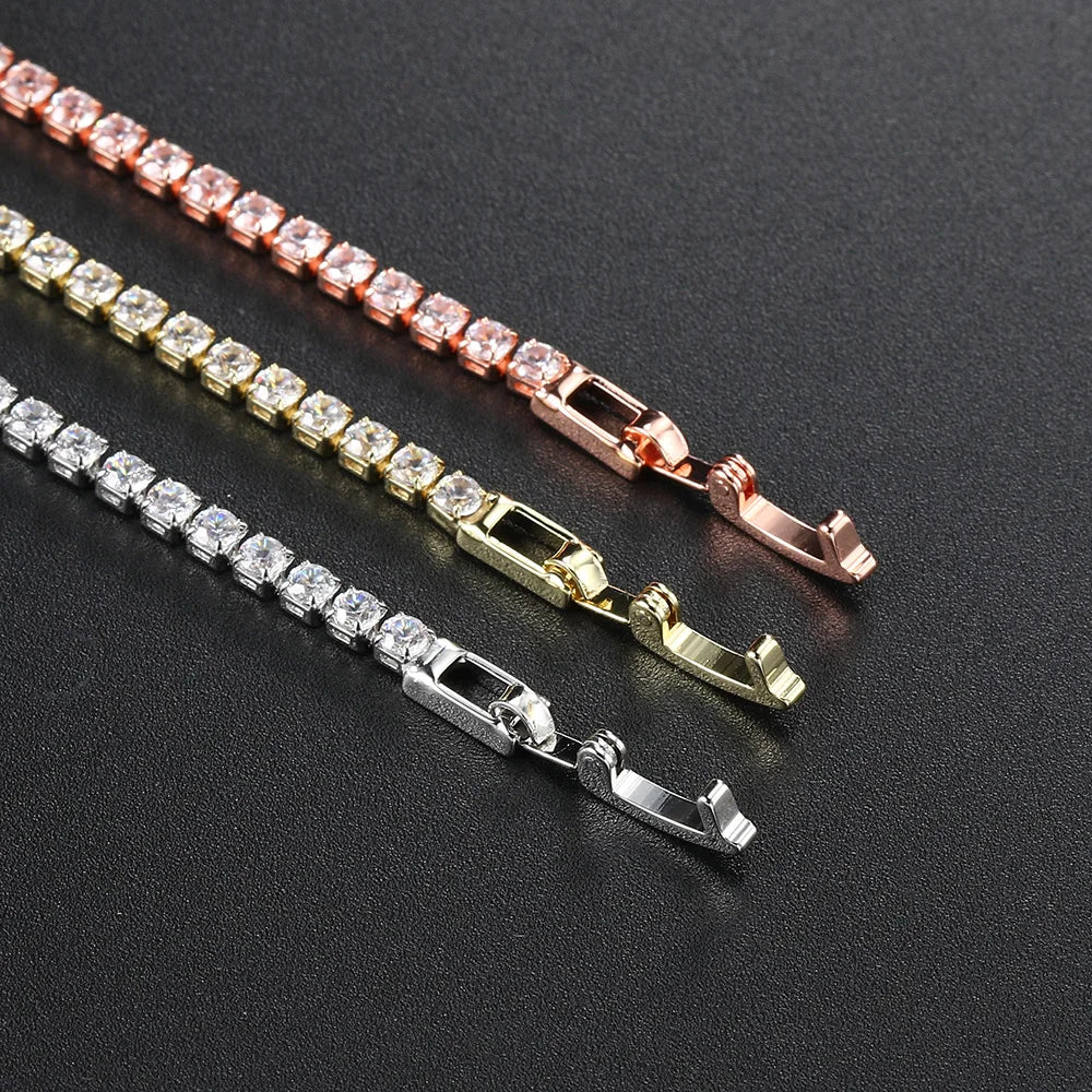 Mode Multicolor Tennis Armband für Frauen 2,5mm Zirkonia Charme Designer Tennis Kette Männer Armband Hochzeit Schmuck KC128