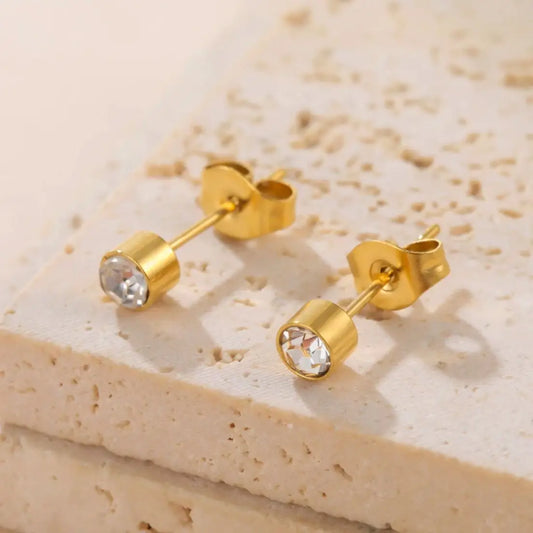 Unift 10 Stücke Zirkon Mini Edelstahl Ohrstecker für Frauen Mädchen Neue Mode Minimalismus Ohr Piercing Schmuck Geschenk Großhandel
