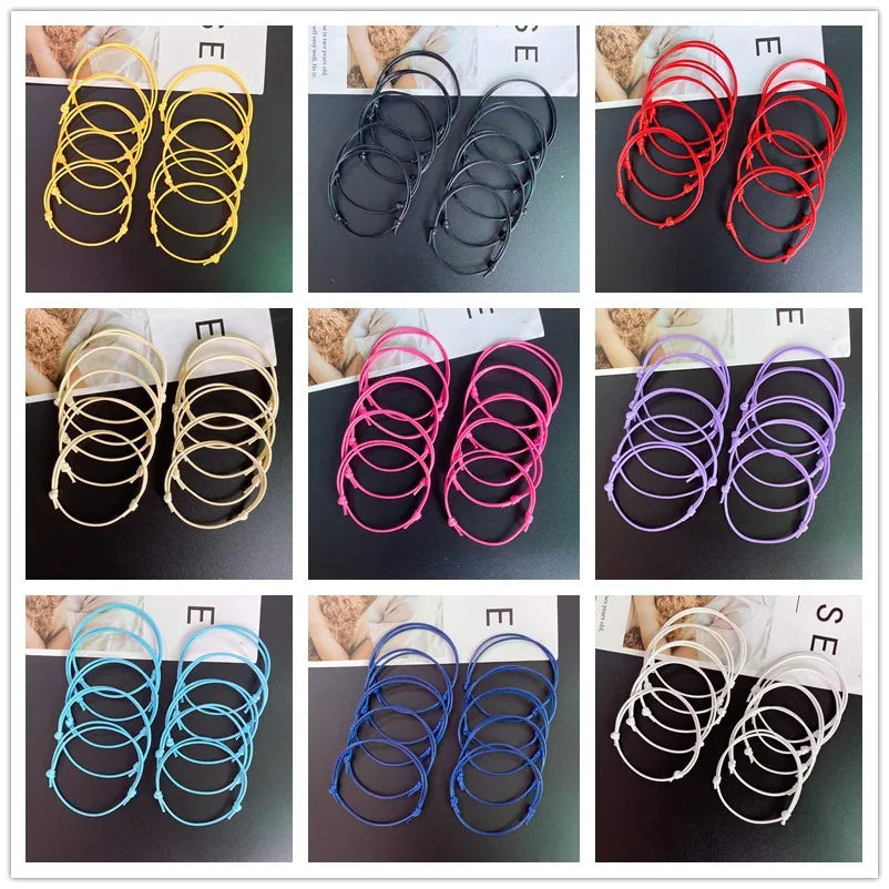 10 teile/lose Einstellbare Wachs Seil Fußkettchen für Frauen Männer Schwarz Rot Weiß Bunte Mode Fuß Armband Großhandel Schmuck Dropshippin