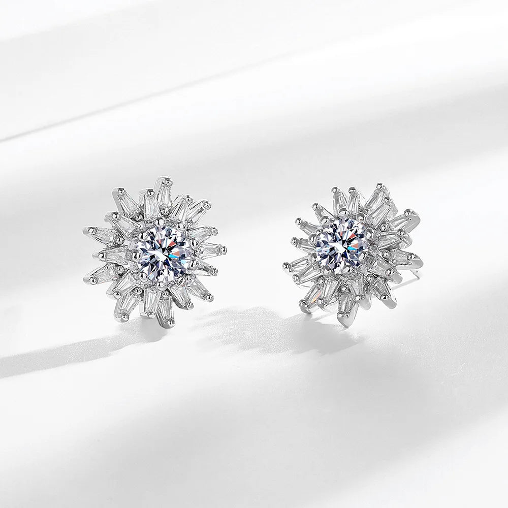 Creolen aus 925er-Sterlingsilber, Nadel, rosa Kristall, Herz-Creolen für Damen, modische geometrische Anhänger-Ohrringe, Luxus-Schmuck, Geschenke