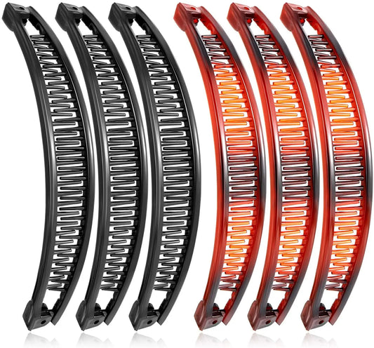 6 stück Haar Kämme Banana Haar Clip Grip Kamm Fischschwanz Pferdeschwanz Banana Clip Haar Clips für Frauen Haar Zubehör