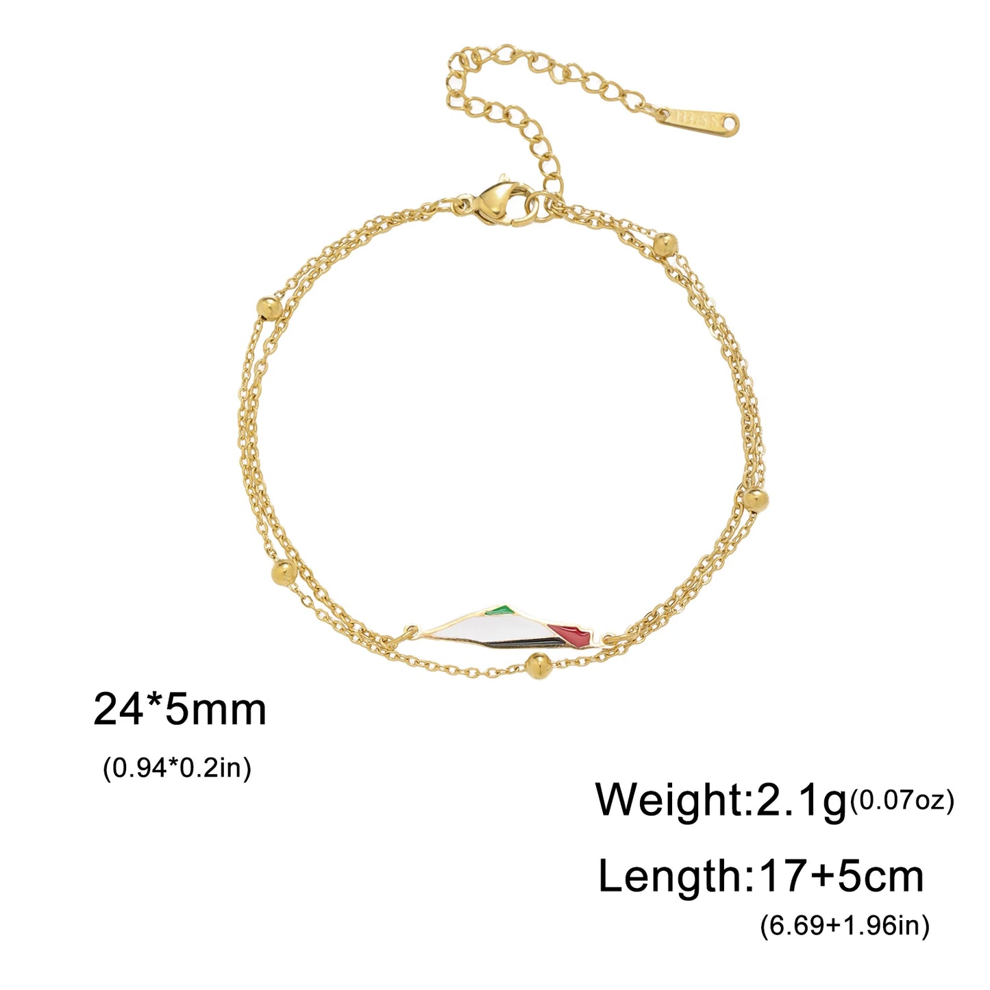 Israel Palästina Karte Anhänger Edelstahl Armband Männer und Frauen Mode Ethnische Party Multi Stil Armband Schmuck Geschenk