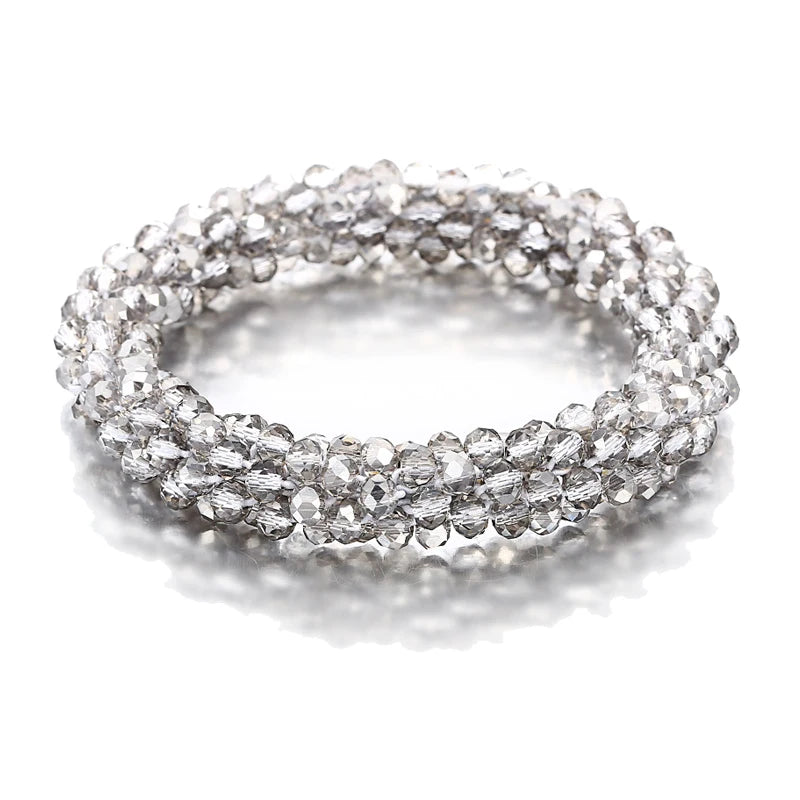 Boho Elastische Armbänder & Armreifen Für Frauen Vintage Stretch Böhmischen Femme Kristall Glas Perlen Armbänder Partei Schmuck Geschenk