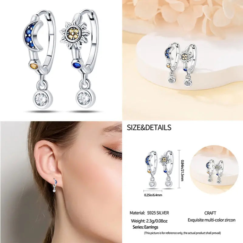 2024 Hotsale Ohrringe aus 925er-Sterlingsilber, Creolen mit Pavé-CZ-U-Form, Zirkon für Frauen, funkelnd, mit Größe, Modellanzeige