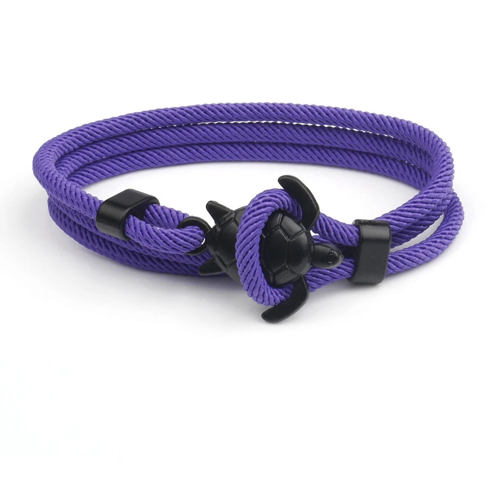 Männlich Einfache Mode Meeresschildkröte Seil Armband Hohe Qualität Milan Linie Reine Hand Stricken Armbänder Für Männer Armband Schmuck Geschenk