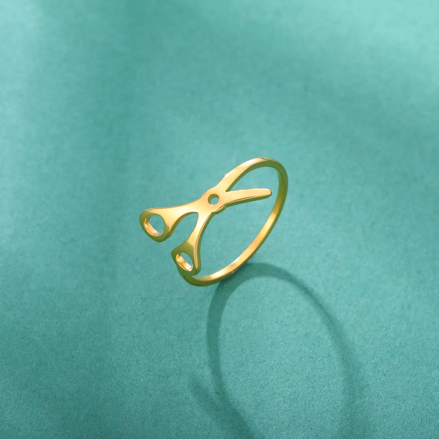 Unift Frisur Schere Ringe Edelstahl Ring Schmuck Friseure Friseur Abschluss zubehör Frauen Männer trendy