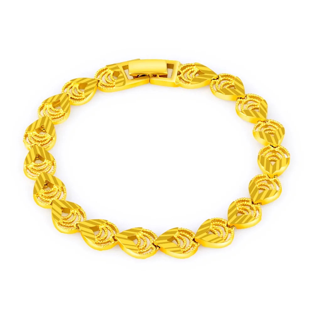 Modisches vergoldetes Armband, Wassertropfen-Armband, geeignet für Frauen, Hochzeit, Schmuck, Geschenk
