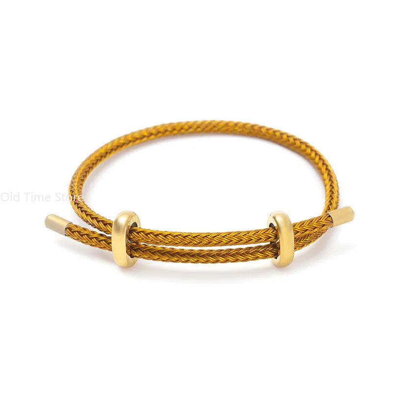 Rot-schwarzer Stahldraht, verstellbare Armreifen, erweiterbar, handgefertigt, geflochtenes Seil, Paar-Armbänder für Damen und Herren, Schmuckschnur