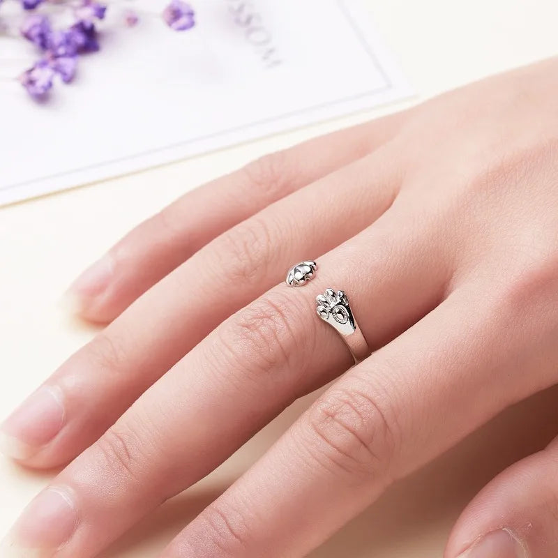 Niedliche Glückskatze-Tierringe, verstellbare Fingerringe für Männer, Liebhaber, Frauen, Dame, Mädchen, Jungen, männlich, Valentinstag, Paarschmuck