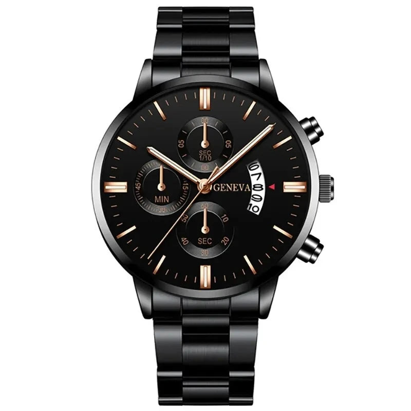 Mode Männer Edelstahl Uhr Luxus Kalender Quarz Armbanduhr Herren Business Uhren für Mann Uhr Montre Homme