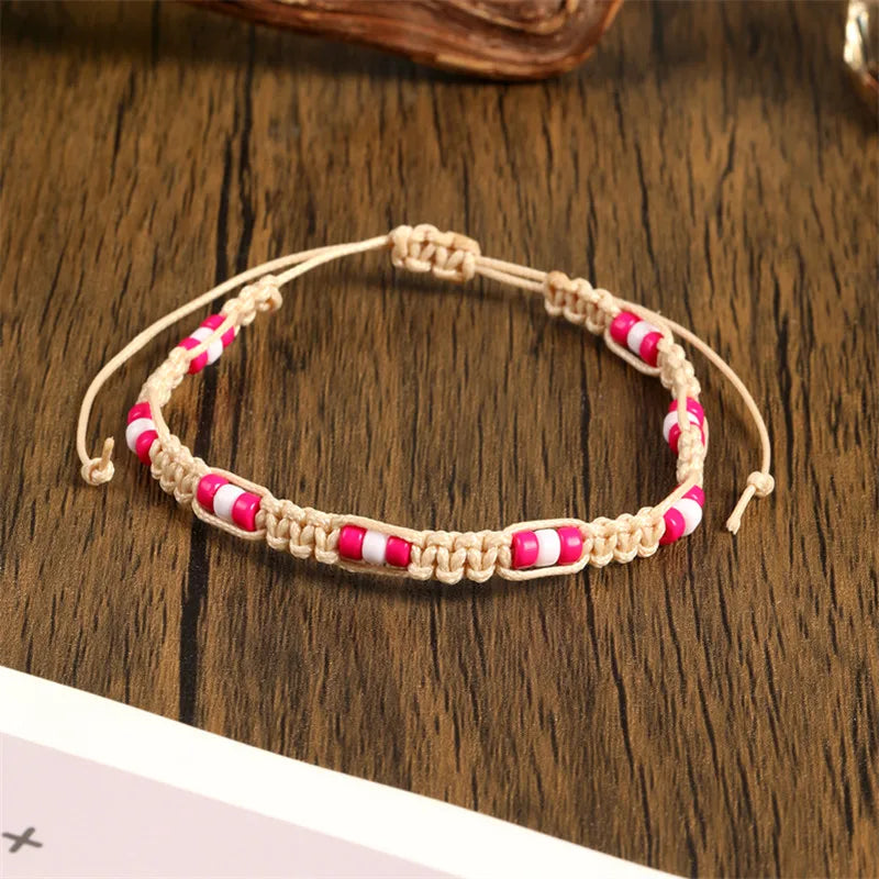 Böhmische farbige Perlen, verteiliges handgewebtes Armband für Männer/Frauen, lässig, täglich, trendig, einfache Accessoires, Freundschaftsgeschenke für Männer