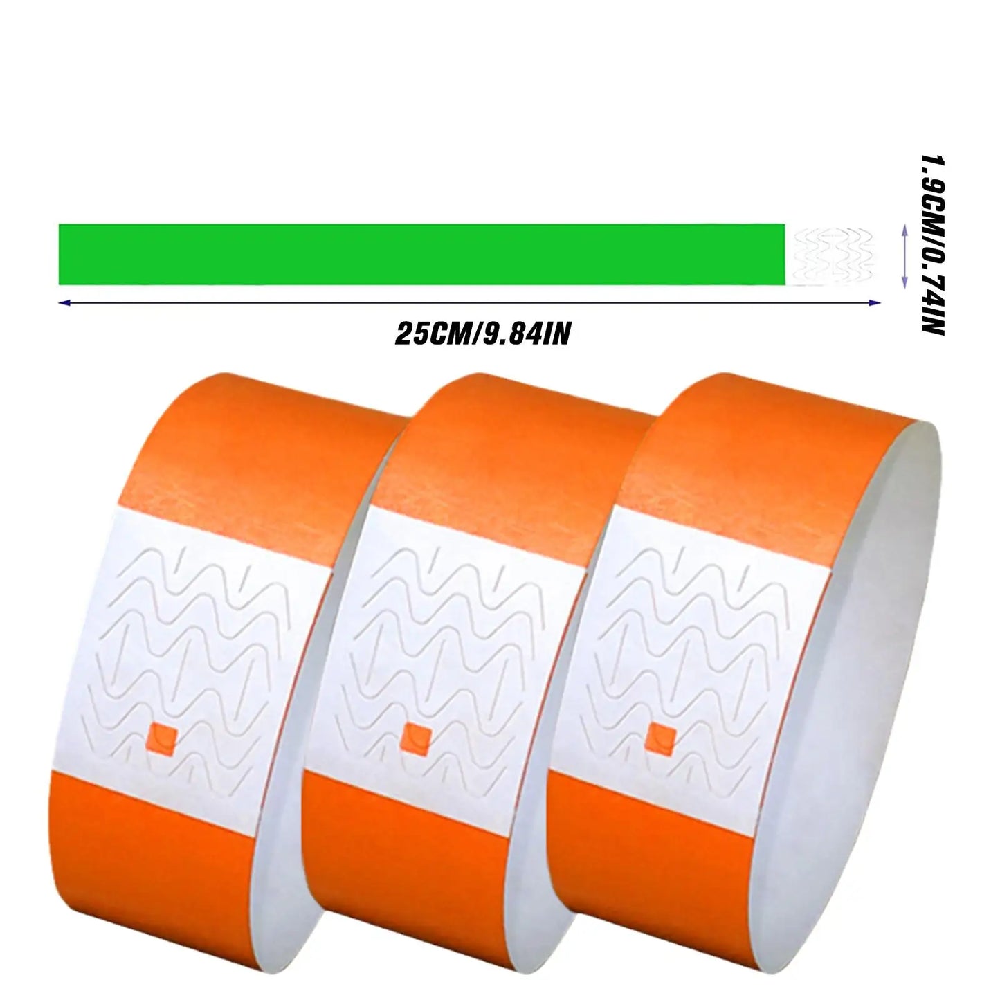 100pcs reißfestes wasserdichtes Papier armband Party papier Armband mehrfarbiges Event Ticket Armbänder Identifikation sband